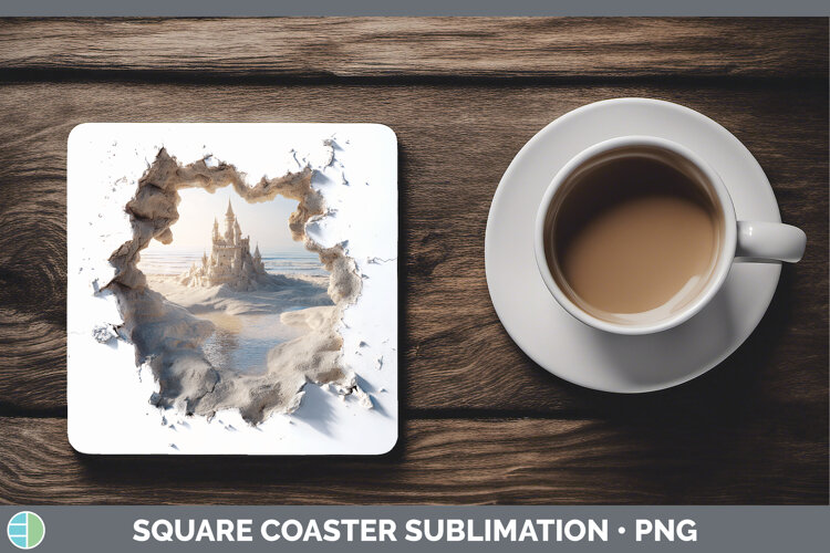 GorgeousSea 3D Hole Square Coaster design.