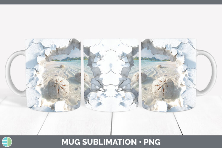 GorgeousSea 3D Hole Mug Wrap design.