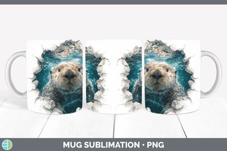 GorgeousSea 3D Hole Mug Wrap design.