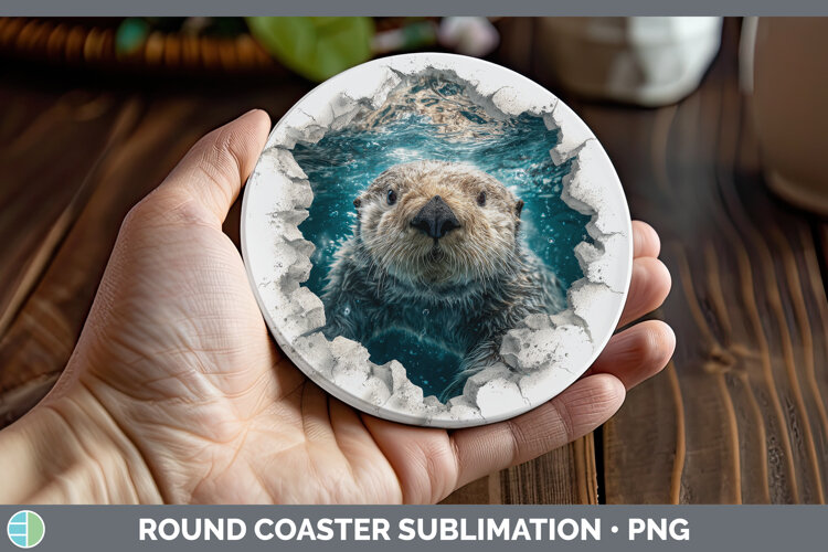 GorgeousSea 3D Hole Round Coaster design.