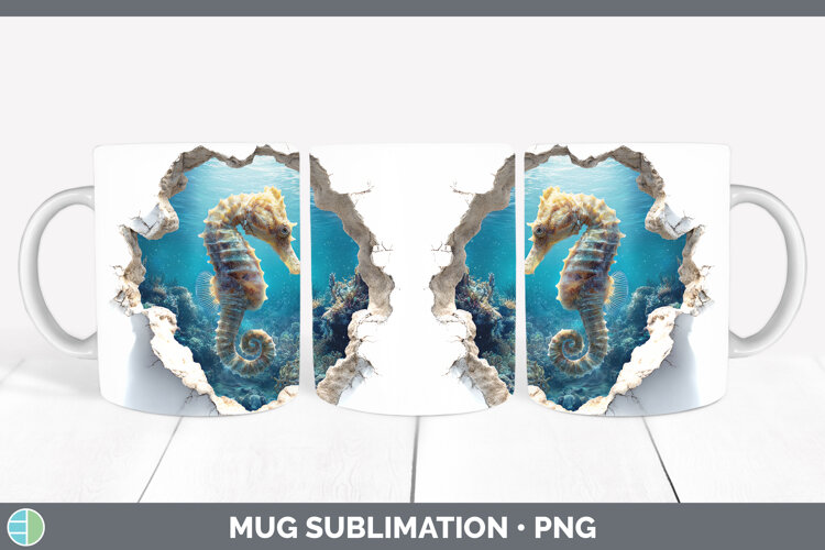 GorgeousSea 3D Hole Mug Wrap design.