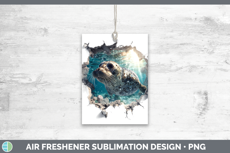 Seal Sea 3D Hole Air Freshener Sublimation Design