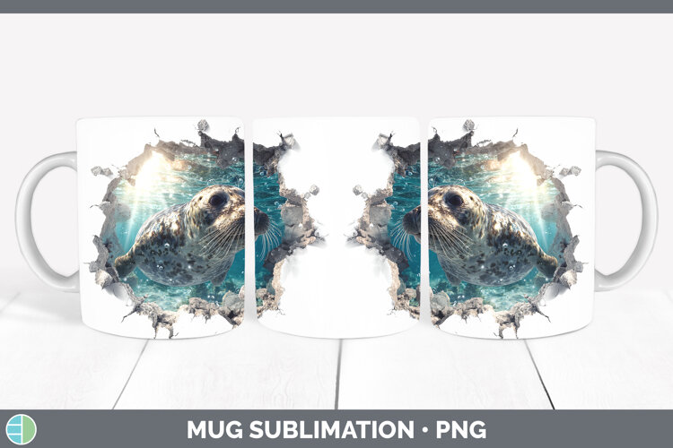 GorgeousSea 3D Hole Mug Wrap design.