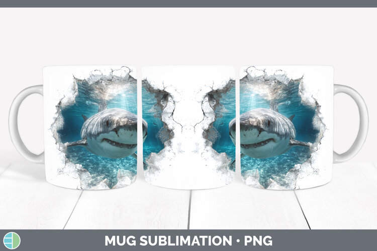 GorgeousSea 3D Hole Mug Wrap design.
