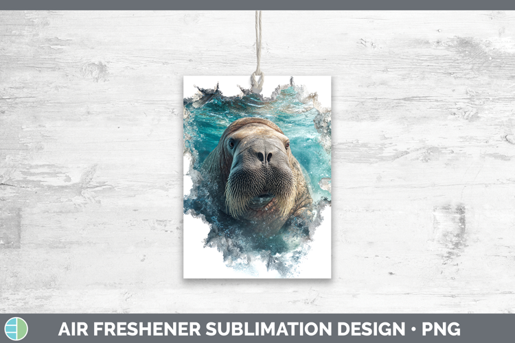 Walrus Sea 3D Hole Air Freshener Sublimation Design