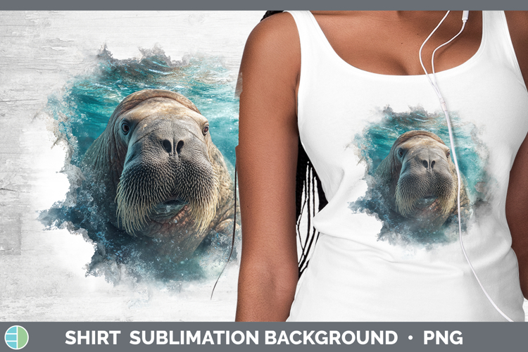 Walrus Sea 3D Hole Shirt Sublimation Design