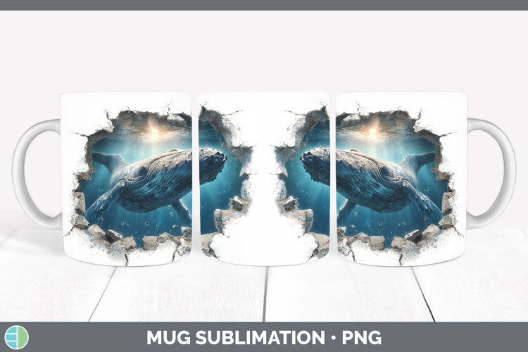 GorgeousSea 3D Hole Mug Wrap design.