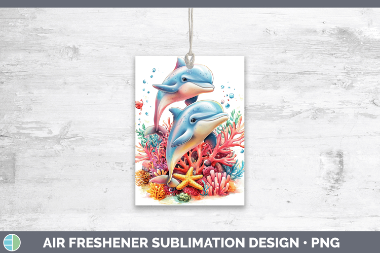 Sea Adorable Dolphin Air Freshener Sublimation Car Freshener