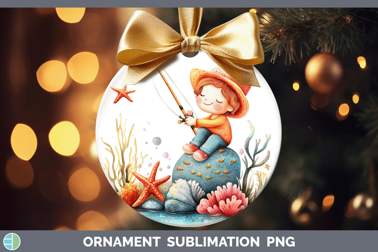 Sea Adorable Fishing Ornament Sublimation Bauble Designs