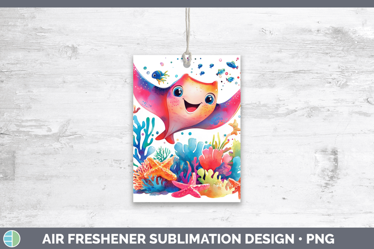 Sea Adorable Manta Ray Air Freshener Sublimation Car Freshen