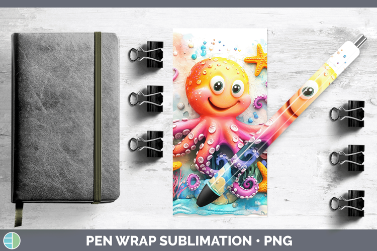 Sea Adorable Octopus Pen Wrap Sublimation Pen Designs