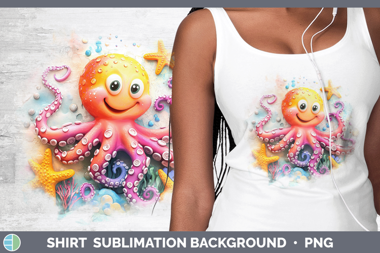Sea Adorable Octopus Shirt Sublimation Sublimation Backgroun