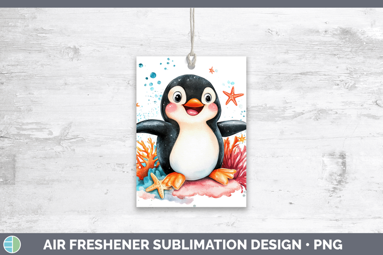 Sea Adorable Penguin Air Freshener Sublimation Car Freshener