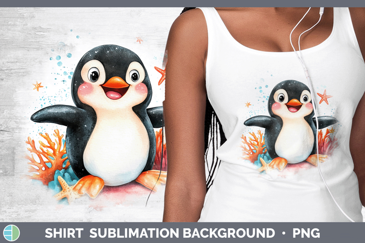 Sea Adorable Penguin Shirt Sublimation Sublimation Backgroun