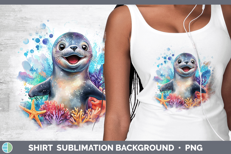 Sea Adorable Seal Shirt Sublimation Sublimation Background D