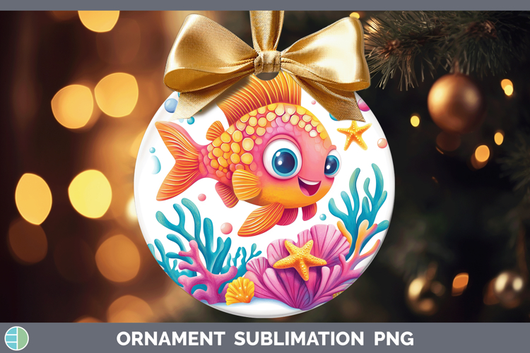 Sea Adorable Tropical Fish Ornament Sublimation Bauble Desig