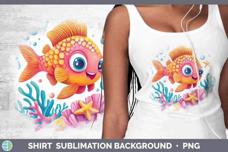 Sea Adorable Tropical Fish Shirt Sublimation Sublimation Bac