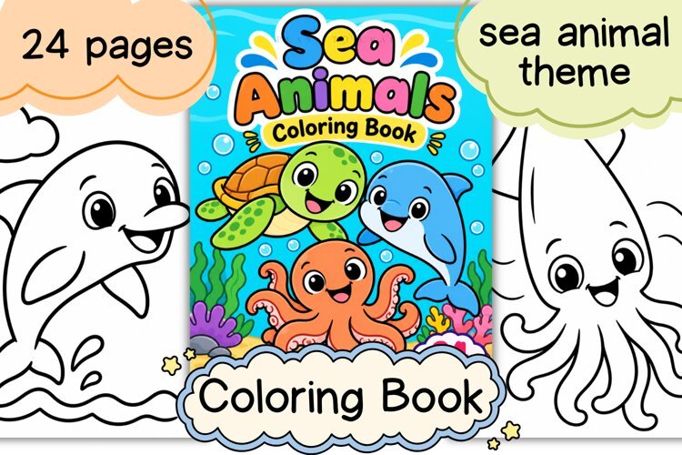 Sea Animal Coloring Pages for Kids
