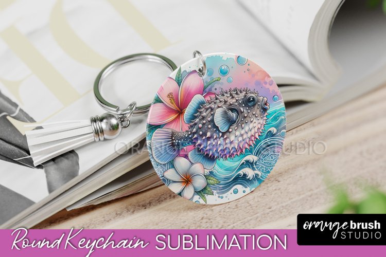Sea Animals Keychain - Summer Keychain Sublimation Design