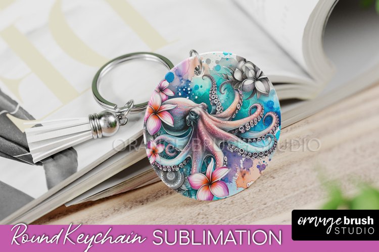 Sea Animals Keychain - Summer Keychain Sublimation Design