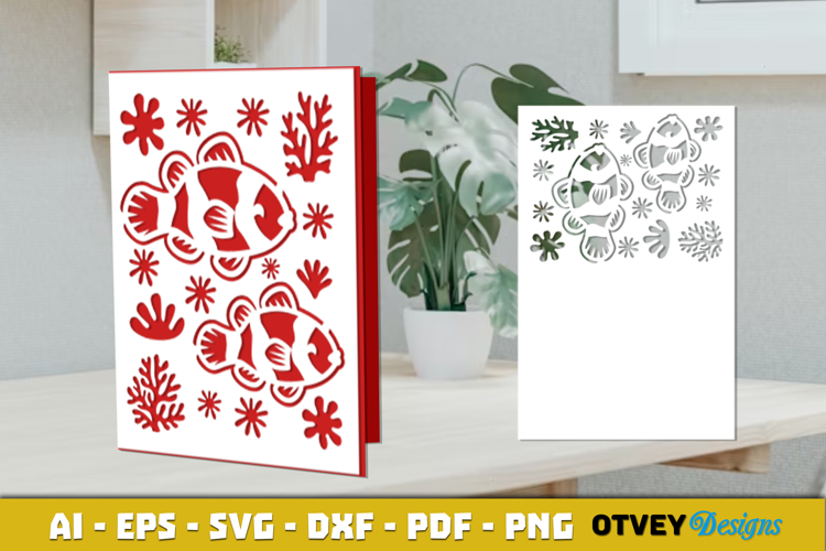 Sea Animals Card Cover Papercut