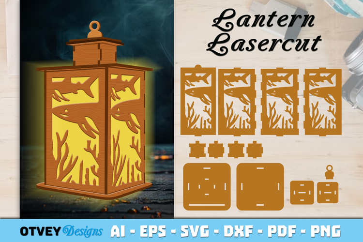 Sea Animals Lantern Lasercut
