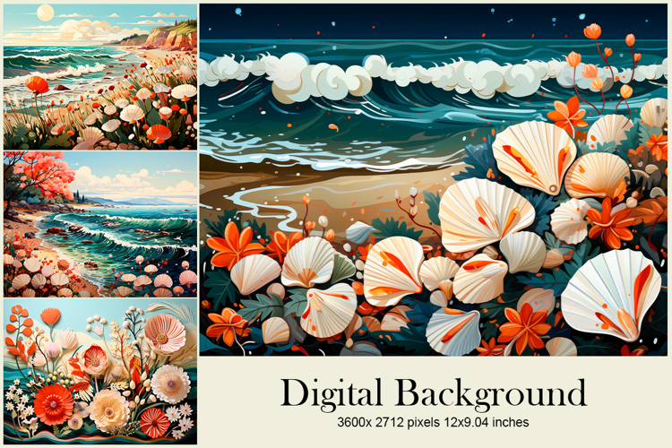 Sea Shellfish Beach Starfish Background Landscape Wallpaper