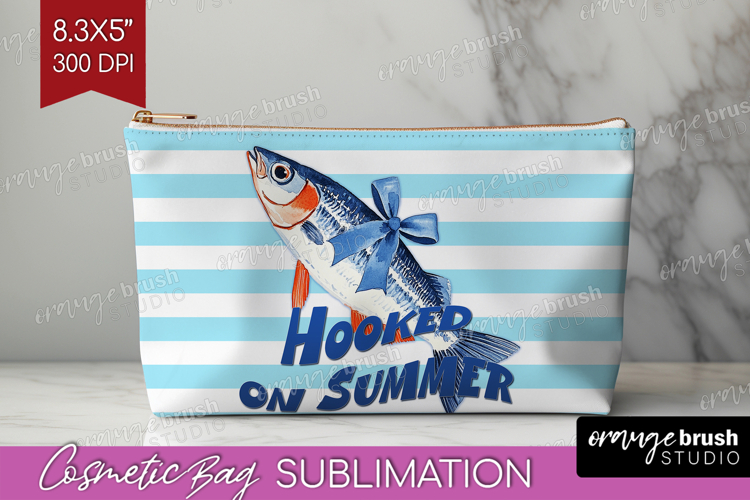 Sea Fish Nautical Cosmetic Bag Sea Quotes Makeup Bag PNG