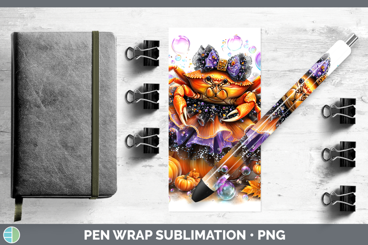 Sea Halloween Crab Pen Wrap Sublimation Pen Designs