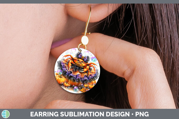 GorgeousSea Halloween Round Earrings design.