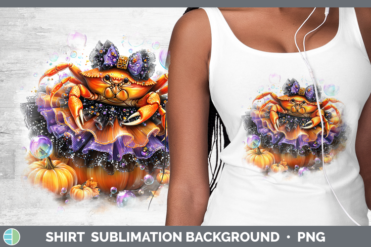 Sea Halloween Crab Shirt Sublimation Background Designs