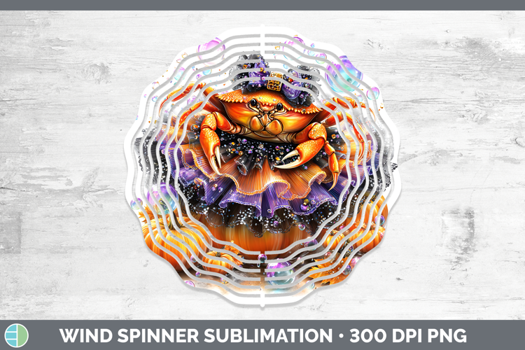 Sea Halloween Crab Wind Spinner Sublimation Spinner Designs