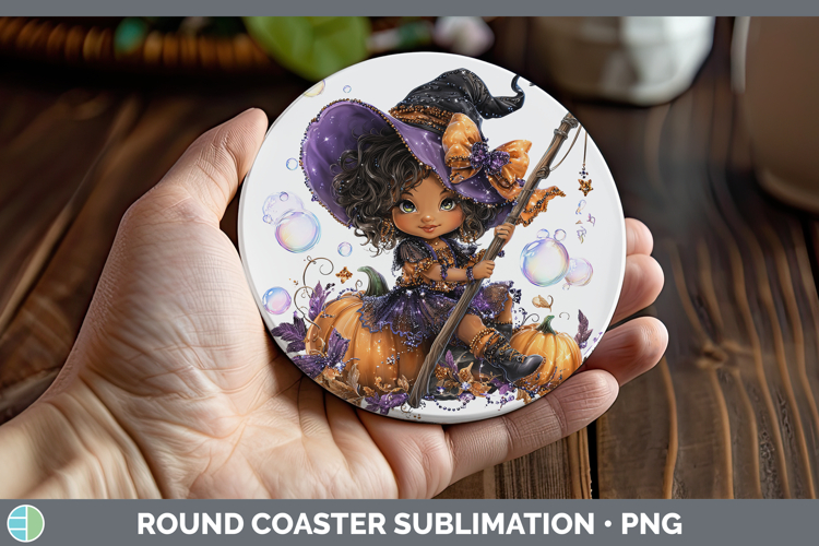Sea Halloween Fishing Round Coaster Sublimation Coaster Desi