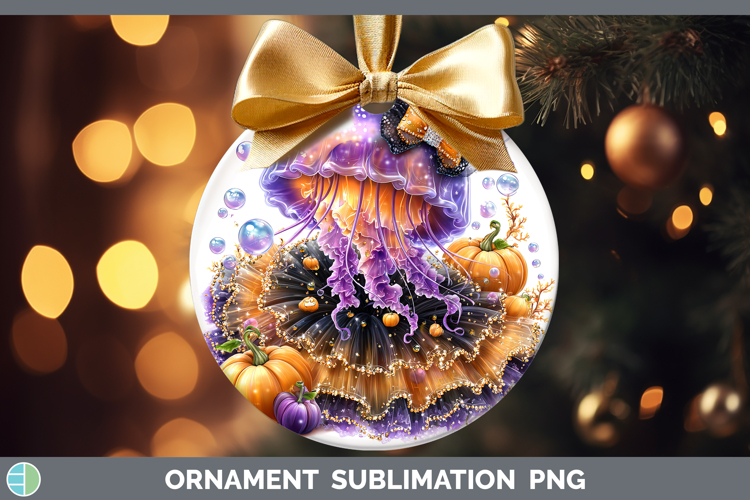 Sea Halloween Jellyfish Ornament Sublimation Bauble Designs