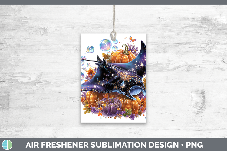 Sea Halloween Manta Ray Air Freshener Sublimation Car Freshe