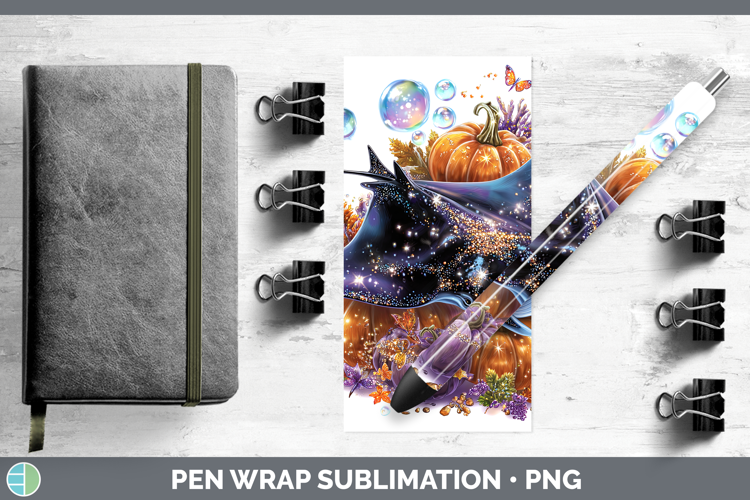 Sea Halloween Manta Ray Pen Wrap Sublimation Pen Designs
