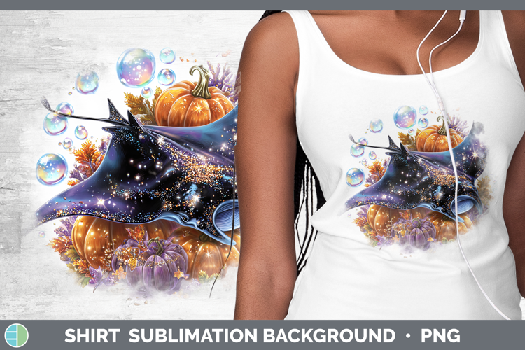Sea Halloween Manta Ray Shirt Sublimation Background Designs