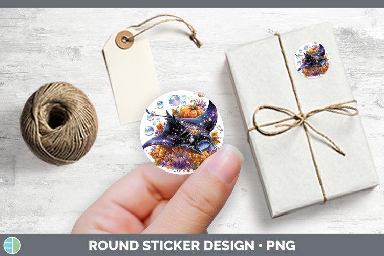 Sea Halloween Manta Ray Stickers | Round Labels Designs