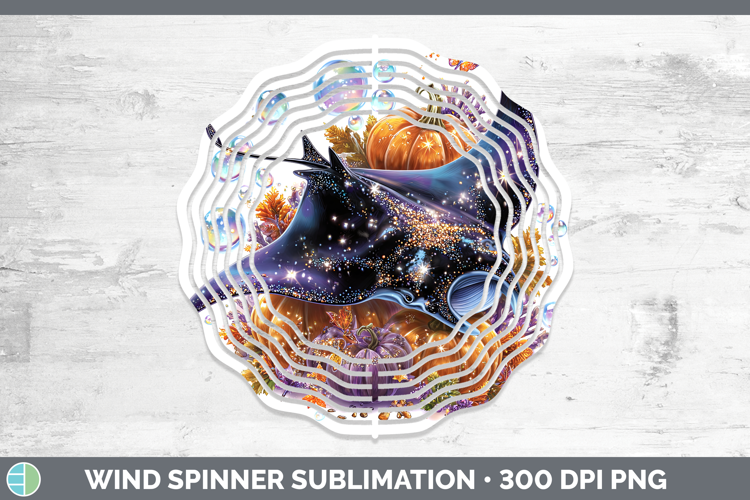 Sea Halloween Manta Ray Wind Spinner Sublimation Spinner Des