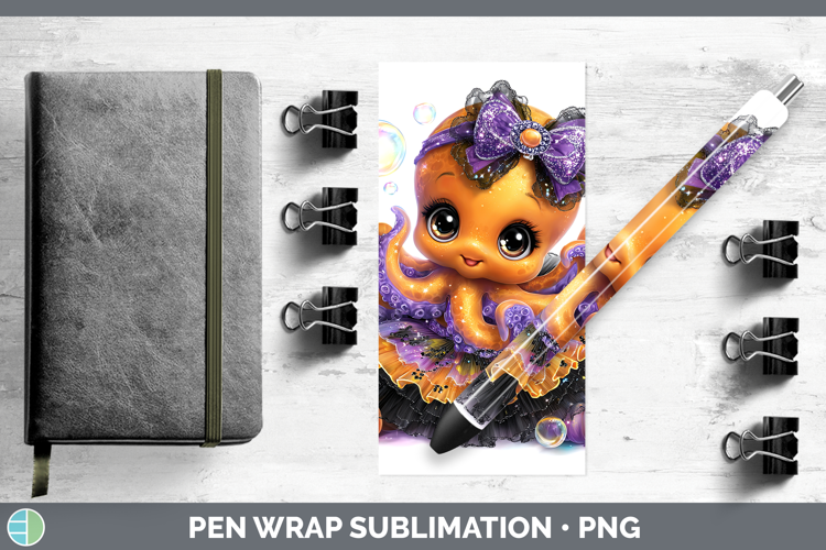 Sea Halloween Octopus Pen Wrap Sublimation Pen Designs