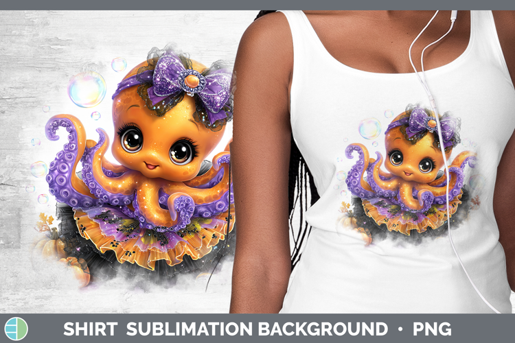 Sea Halloween Octopus Shirt Sublimation Background Designs