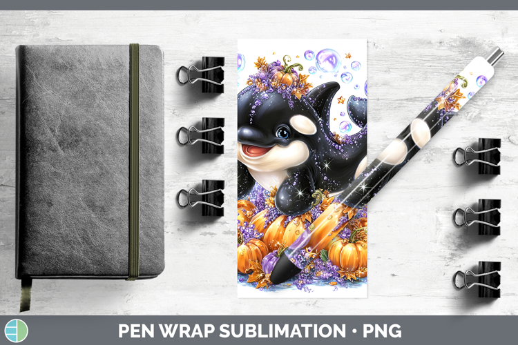 Sea Halloween Orca Pen Wrap Sublimation Pen Designs
