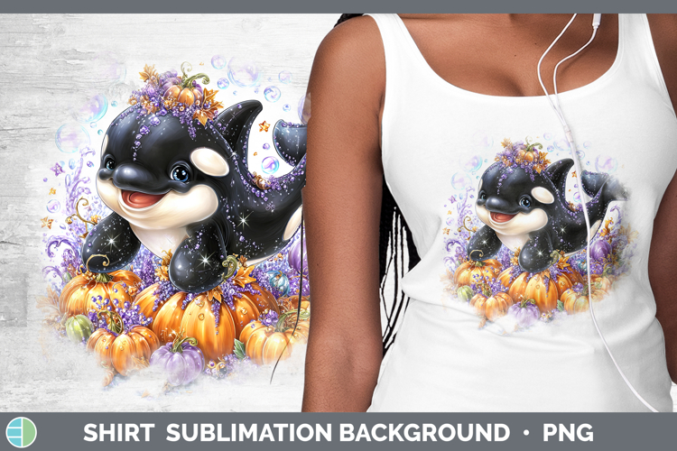 Sea Halloween Orca Shirt Sublimation Background Designs