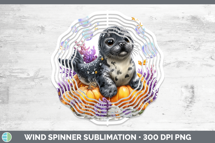 Sea Halloween Seal Wind Spinner Sublimation Spinner Designs