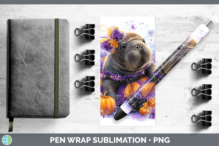 Sea Halloween Walrus Pen Wrap Sublimation Pen Designs