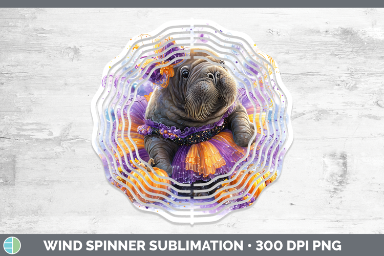 Sea Halloween Walrus Wind Spinner Sublimation Spinner Design