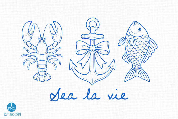 Sea La Vie PNG, Cute Beach Quote Sublimation