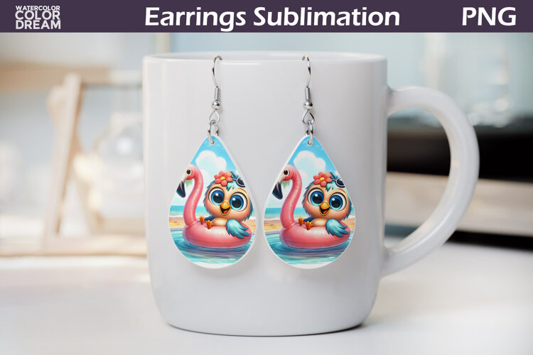 Chicken Teardrop Earrings | Summer Earrings example image 1