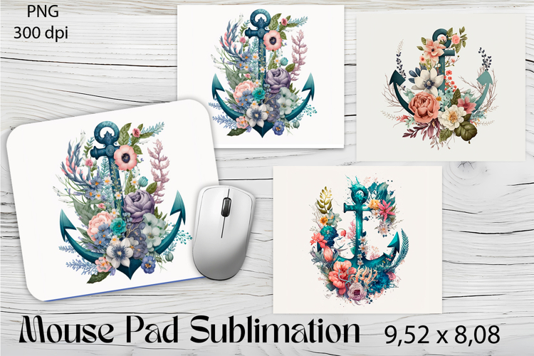 Watercolor sea Mouse Pad Design, Sea Cute ship