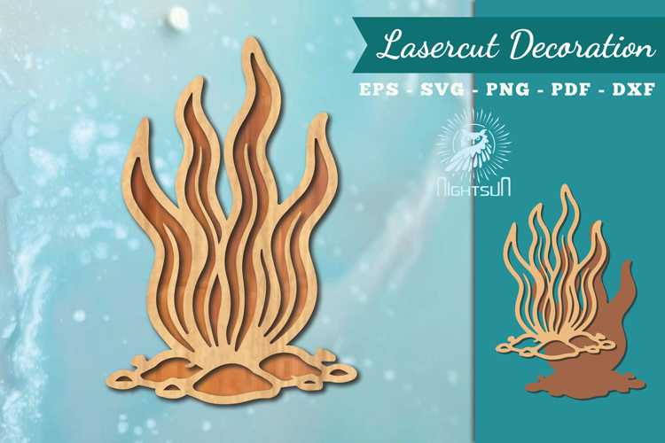 Sea Plant Lasercut Decoration SVG